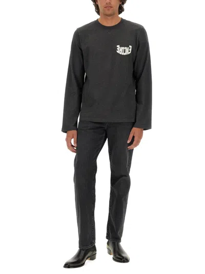 Courrèges T-shirt With Logo In Black