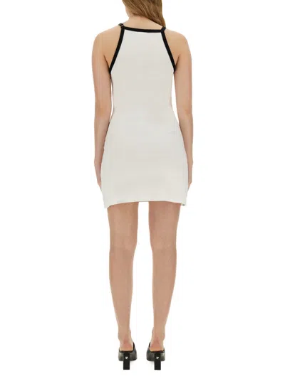 Courrèges Square Neck Mini Dress In White