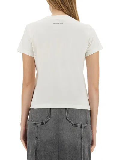 Courrèges Ac Straight Printed T-shirt In White