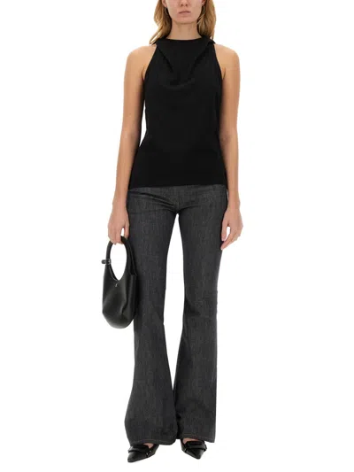 Courrèges Courreges Women Tops With Logo In Black