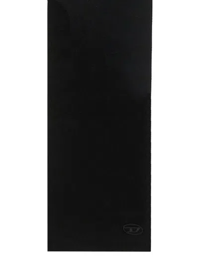 Diesel "k-coder" Wool Scarf In Black