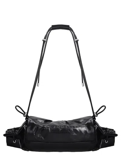Diesel Chic Scrunch-d Mini Shoulder Handbag In Black