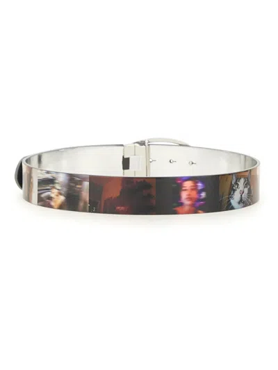 Diesel Livestream Print Belt In Multicolor