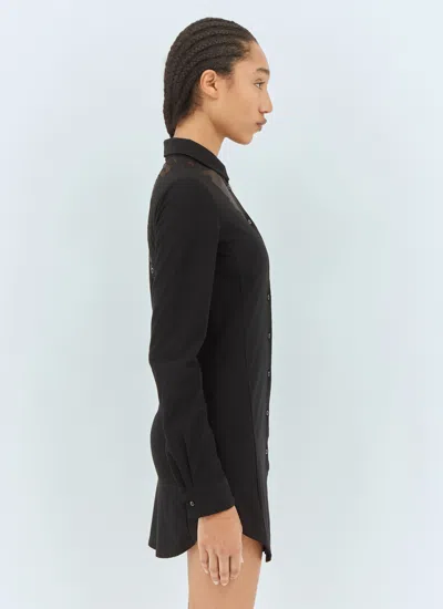 Diesel Shirt Long-sleeved Dress In Black