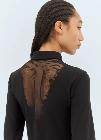Diesel Shirt Long-sleeved Dress In Black