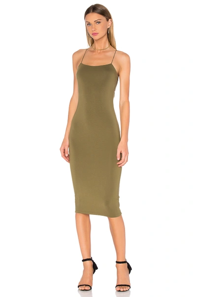 Shop Alexander Wang T Strappy Cami Tank Dress In Army