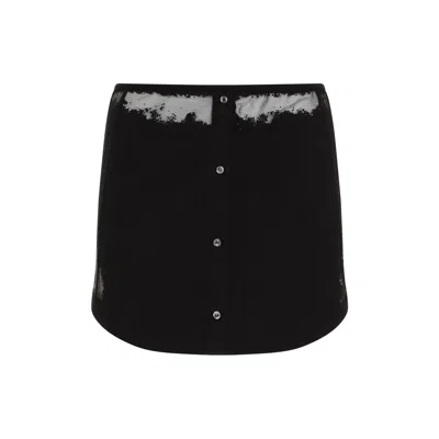 Diesel High-waisted Mini Skirt Unique Pattern In Black