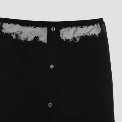 Diesel High-waisted Mini Skirt Unique Pattern In Black