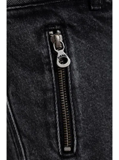 Diesel Flared Distressed Trousers Zip Pockets In Multicolor