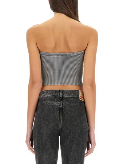Diesel Blue M-clarksvillex-c Bandeau Top In Gray