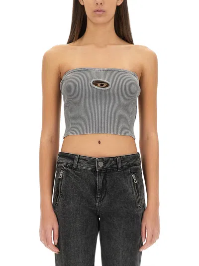 Diesel Blue M-clarksvillex-c Bandeau Top In Gray