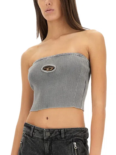 Diesel Blue M-clarksvillex-c Bandeau Top In Gray