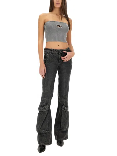 Diesel Blue M-clarksvillex-c Bandeau Top In Gray