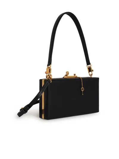 Dolce & Gabbana Leather Rectangular Bag With Detachable Strap In Black
