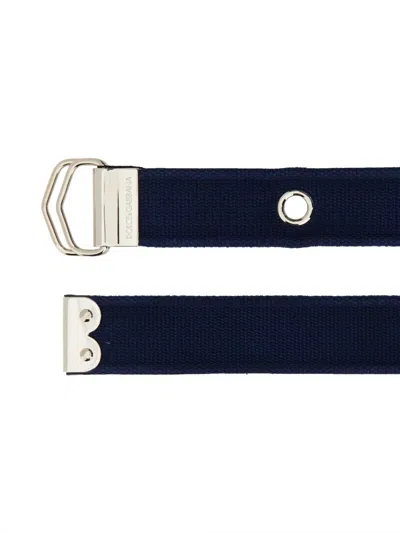 Dolce & Gabbana Logo Eyelet Adjustable Belt In Blue