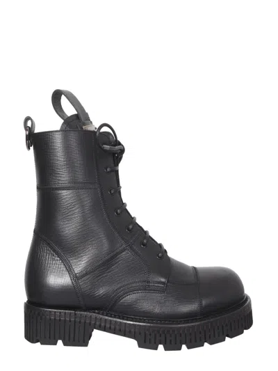Dolce & Gabbana Man Ankle Boots Black Size 8.5 Calfskin In Black