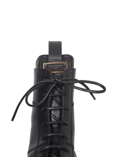 Dolce & Gabbana Man Ankle Boots Black Size 8.5 Calfskin In Black