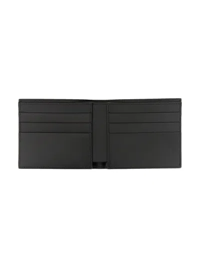 Dolce & Gabbana Small Zip-around Wallet In Calfskin With Raised Logo In Black