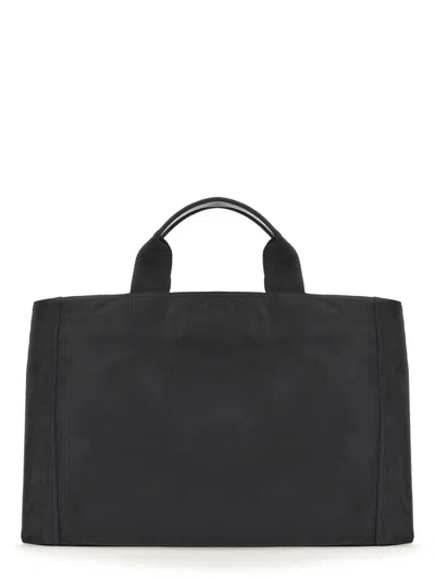 Dolce & Gabbana Men Borsone In Nylon Con Logo In Black