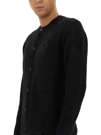 Dolce & Gabbana Black Nylon Blend Cardigan In Black