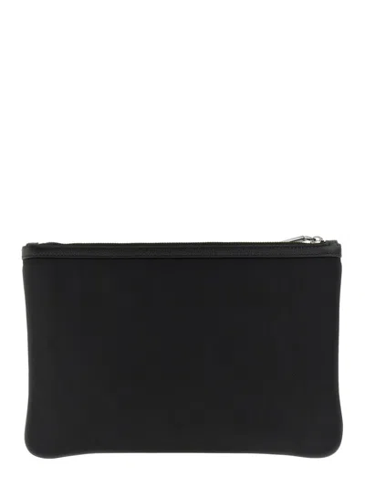 Dolce & Gabbana Men Clutch With Logo Plaque In Black