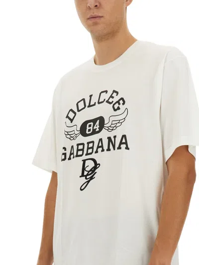 Dolce & Gabbana Men Cotton T-shirt In White