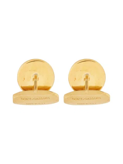 Dolce & Gabbana Men's Cufflinks With Logo Bracelet In Gold