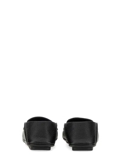 Dolce & Gabbana Dg Logo Leather Loafers In Black