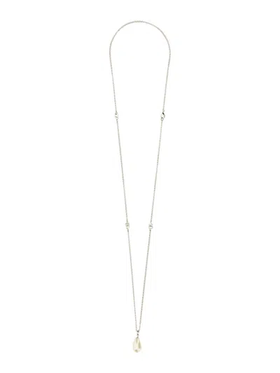 Dolce & Gabbana Drop Necklace In Silver