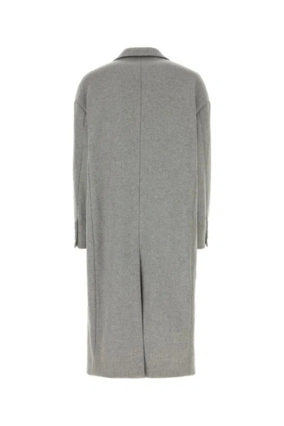 Dolce & Gabbana Oversize Single-breasted Wool-blend Coat In Gray