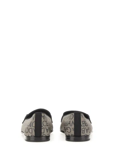 Dolce & Gabbana Logo-plaque Jacquard Loafers In Multicolor