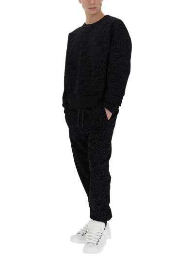 Dolce & Gabbana Logo Print Jogging Pants In Black