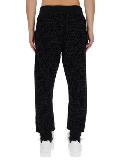 Dolce & Gabbana Logo Print Jogging Pants In Black