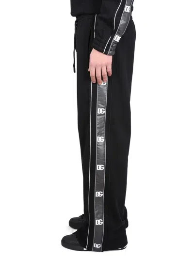Dolce & Gabbana Jogging Pants With Logo Bands In Black