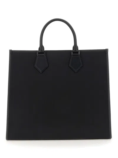 Dolce & Gabbana Men Shopping Bag With Logo In Black