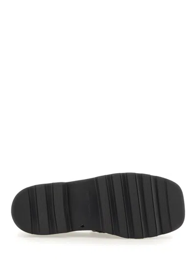 Dolce & Gabbana Brushed Leather Penny Loafers In Black