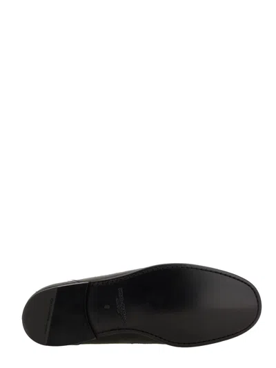Dolce & Gabbana Dolce&gabbana Black Moccasin With Logo Plaque In Black