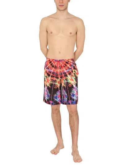 Dolce & Gabbana Men Long Swimsuit In Multicolor