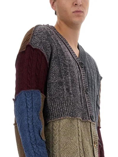 Dolce & Gabbana Patchwork Distressed Cardigan In Multicolor