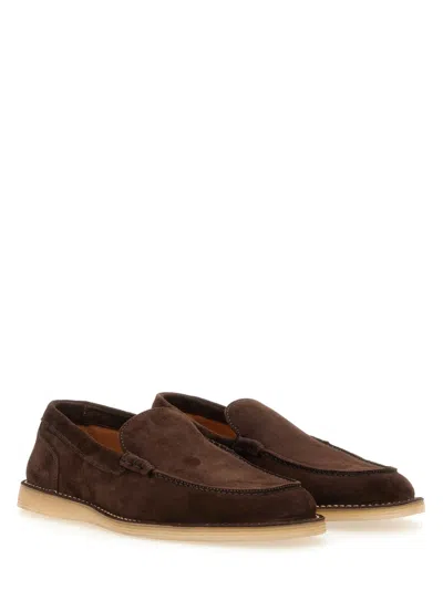 Dolce & Gabbana Suede Loafers In Brown