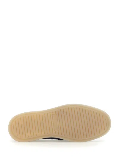 Dolce & Gabbana Logo-lettering Suede Loafers In Blue