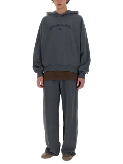 Dolce & Gabbana Cotton Sweatshirt In Gray