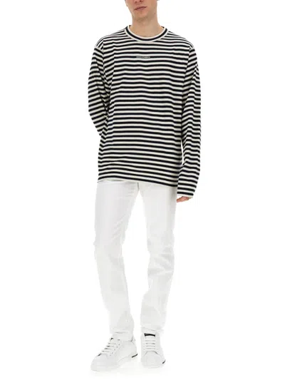 Dolce & Gabbana T-shirt With Stripe Pattern In Multicolor
