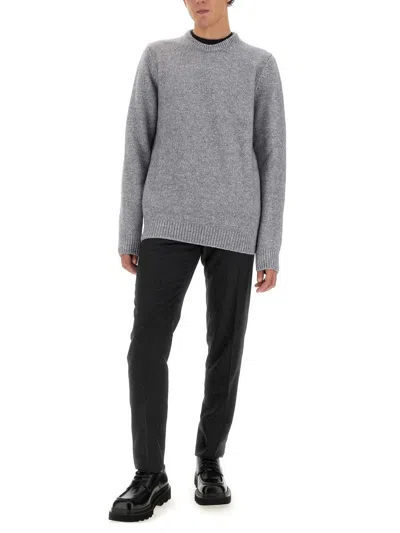 Dolce & Gabbana Men Wool Pants In Gray