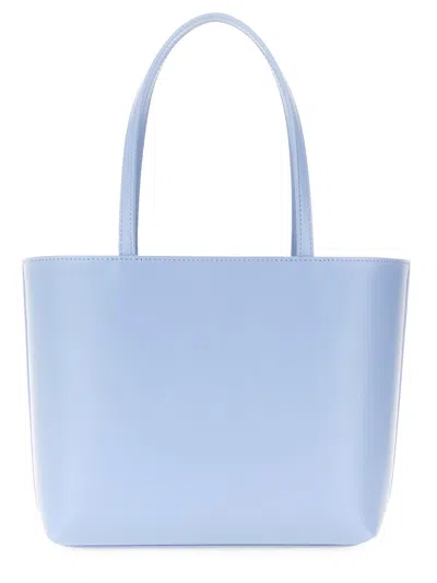 Dolce & Gabbana Small Leather Logo Tote Bag In Black