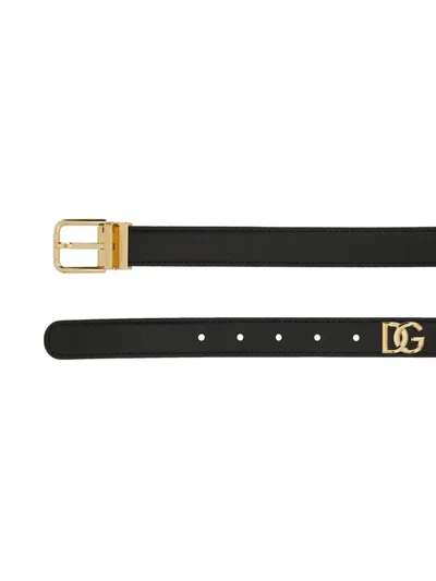Dolce & Gabbana Women Belt With Logo In Black