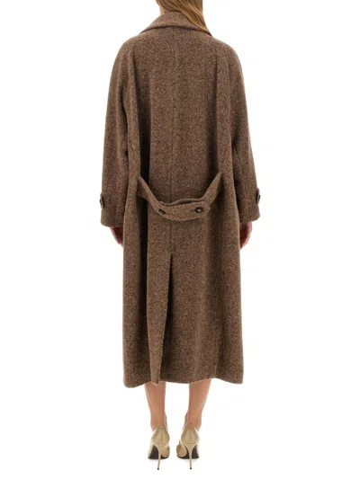 Dolce & Gabbana Notched-lapels Button-down Coat In Cream