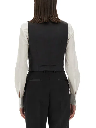 Dolce & Gabbana Double-breasted Tuxedo Vest In Black