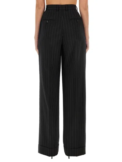 Dolce & Gabbana Flared Wool Pants In Multicolor