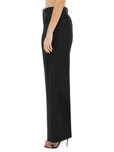 Dolce & Gabbana Flared Wool Pants In Black